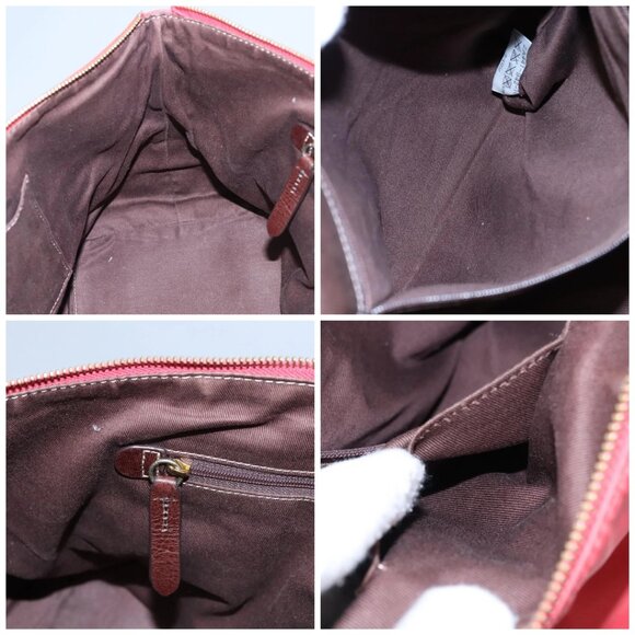 BURBERRY Blue Label Tote Bag Nylon Red Auth - Picture 15 of 16